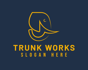 Trunk - Wild Elephant Safari logo design