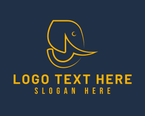 Trunk - Wild Elephant Safari logo design