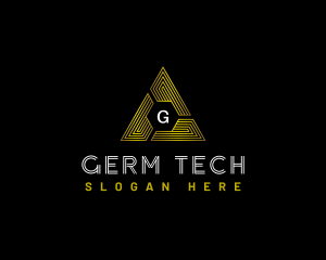 Tech Pyramid Triangle logo design