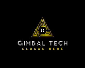 Tech Pyramid Triangle logo design