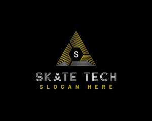 Tech Pyramid Triangle logo design