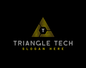 Tech Pyramid Triangle logo design