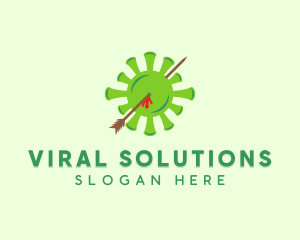 Virus - Deadly Virus Arrow logo design