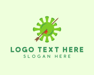 Safe At Home - Deadly Green Virus logo design