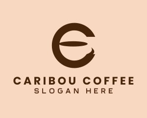Brown Coffee Letter C logo design