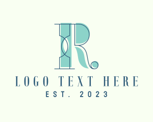 Typography - Creative Pillar Boutique Letter R logo design