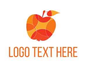 Summer Apple Fruit Logo