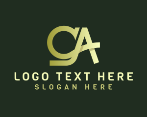 Letter He - Luxury Financing Agency Letter CA logo design
