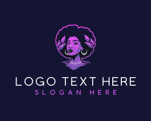 Woman - Afro Woman Beauty logo design