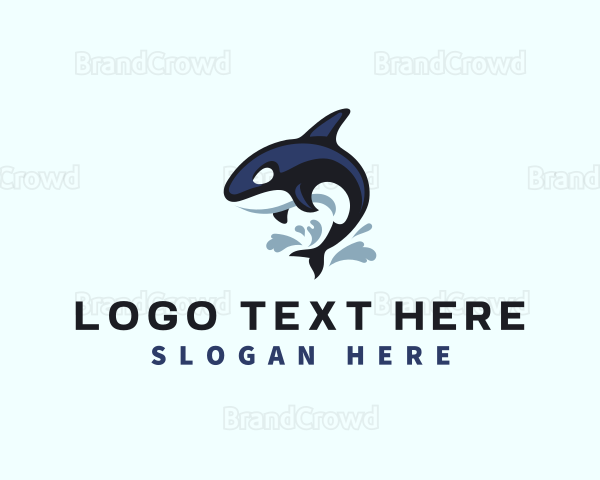 Orca Whale Splash Logo