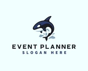 Orca Whale Splash Logo