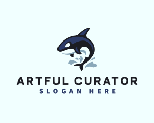 Wild Orca Whale logo design