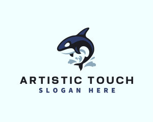 Wild Orca Whale logo design