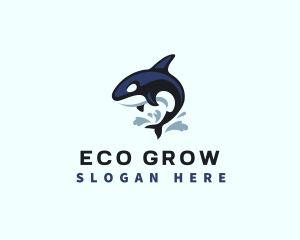 Wild Orca Whale logo design