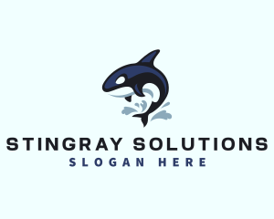 Wild Orca Whale logo design