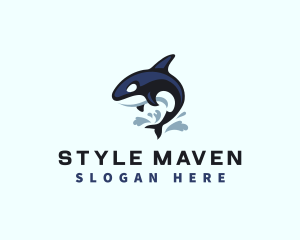 Wild Orca Whale logo design