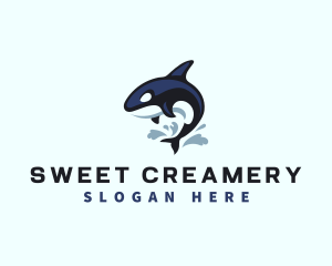 Wild Orca Whale logo design