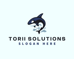 Wild Orca Whale logo design