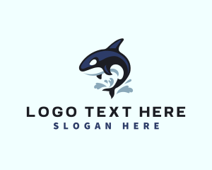 Orca Whale Splash Logo