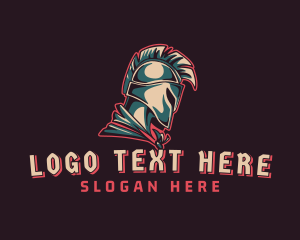 Helmet - Gaming Spartan Warrior logo design