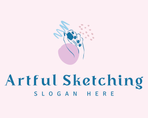 Scribble Nail Salon logo design