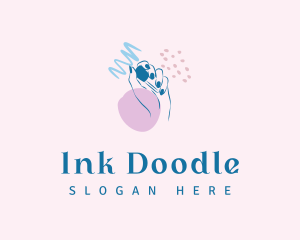 Scribble Nail Salon logo design