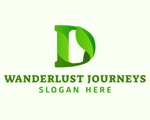 Letter D - Leaf Plant  Landscaping logo design