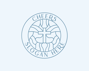 Preacher - Church Cross Religion logo design