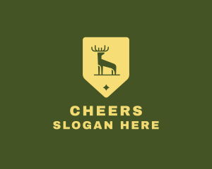 Deer Shield Badge Logo