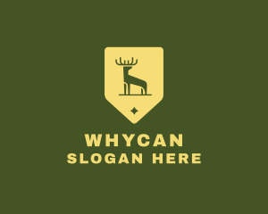 Deer Shield Badge Logo