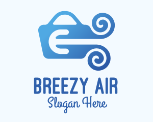 Blue Windy Bag logo design