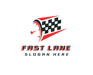 Speedometer Fast Race logo design