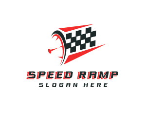 Speedometer Fast Race logo design