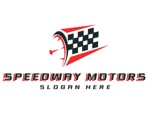 Racecar - Speedometer Fast Race logo design