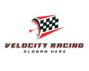 Speedometer Fast Race logo design