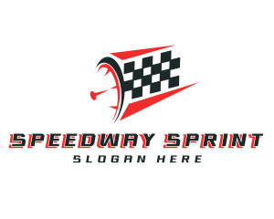 Racing - Speedometer Fast Race logo design