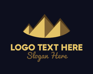 Himalayas - Gold Pyramid Peak logo design