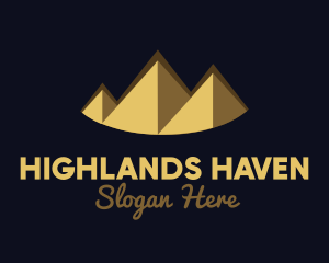 Highlands - Gold Pyramid Peak logo design