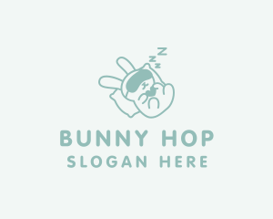 Sleepy Bunny Rabbit logo design