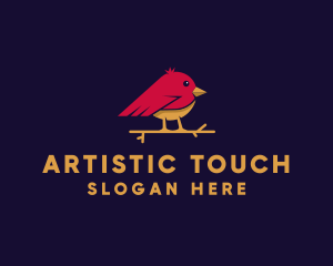 Little Finch Bird logo design