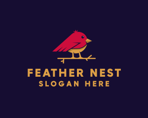 Little Finch Bird logo design