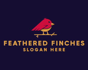 Little Finch Bird logo design