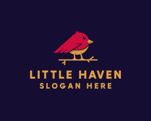 Little Finch Bird logo design