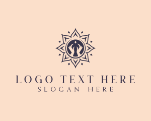Relax - Hand Massage Lotus logo design