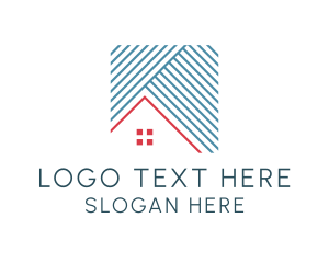 Pattern - Roof House Line Art logo design