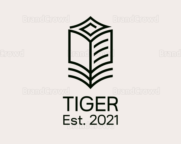 Minimalist Library Book Logo