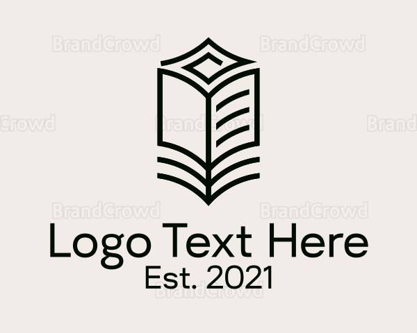 Minimalist Library Book Logo