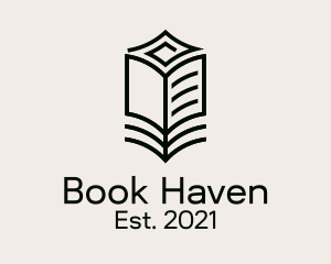 Library - Minimalist Library Book logo design