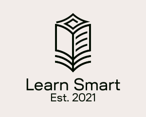 Tutoring - Minimalist Library Book logo design