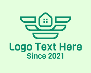 Minimalist - Green Winged Housing logo design